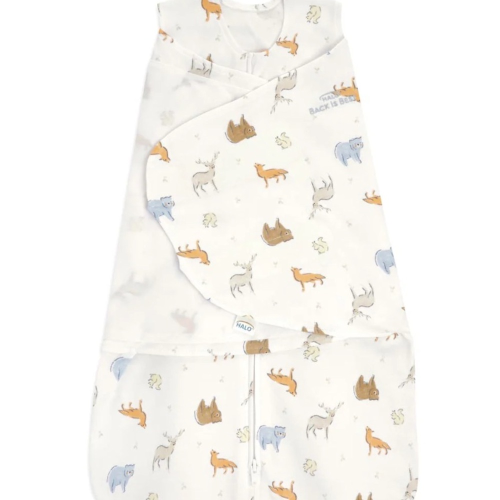 Halo Blue Animal Print Kids Sleep Sack, NB/0-3m